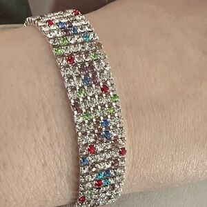 Blinged Out Silver BB Lila Bracelet